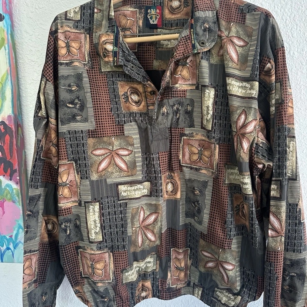 Women's Vintage SUNICE Golf Jacket  Multicolor Graphic Large
